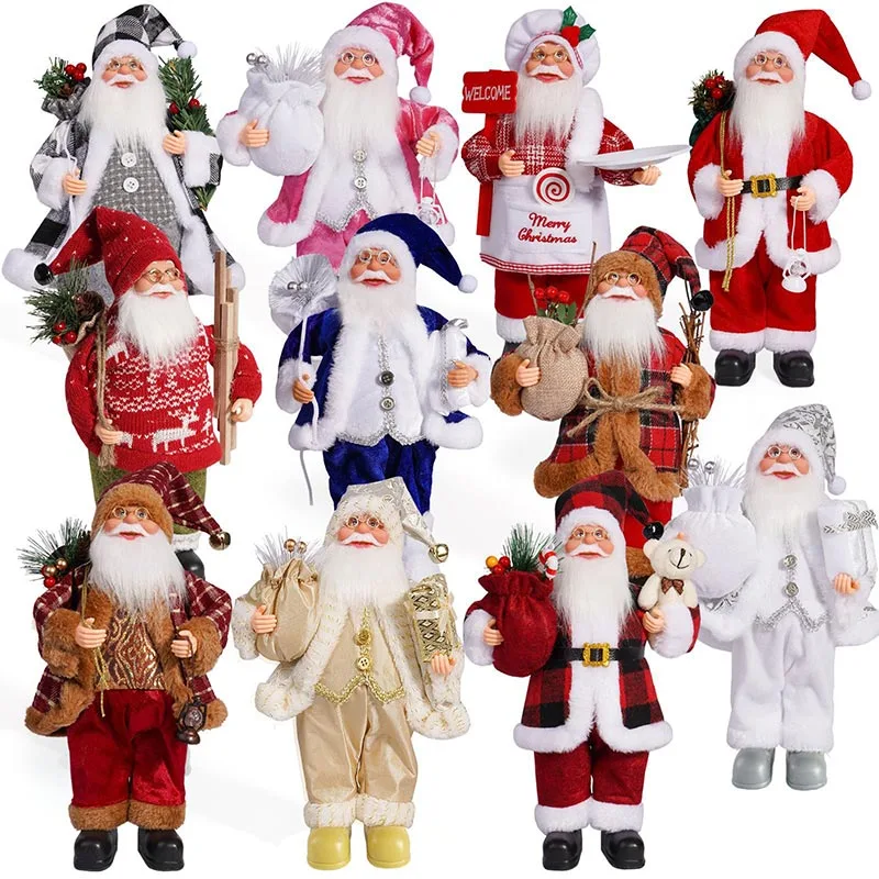 Statuette deluxe di Babbo Natale in piedi