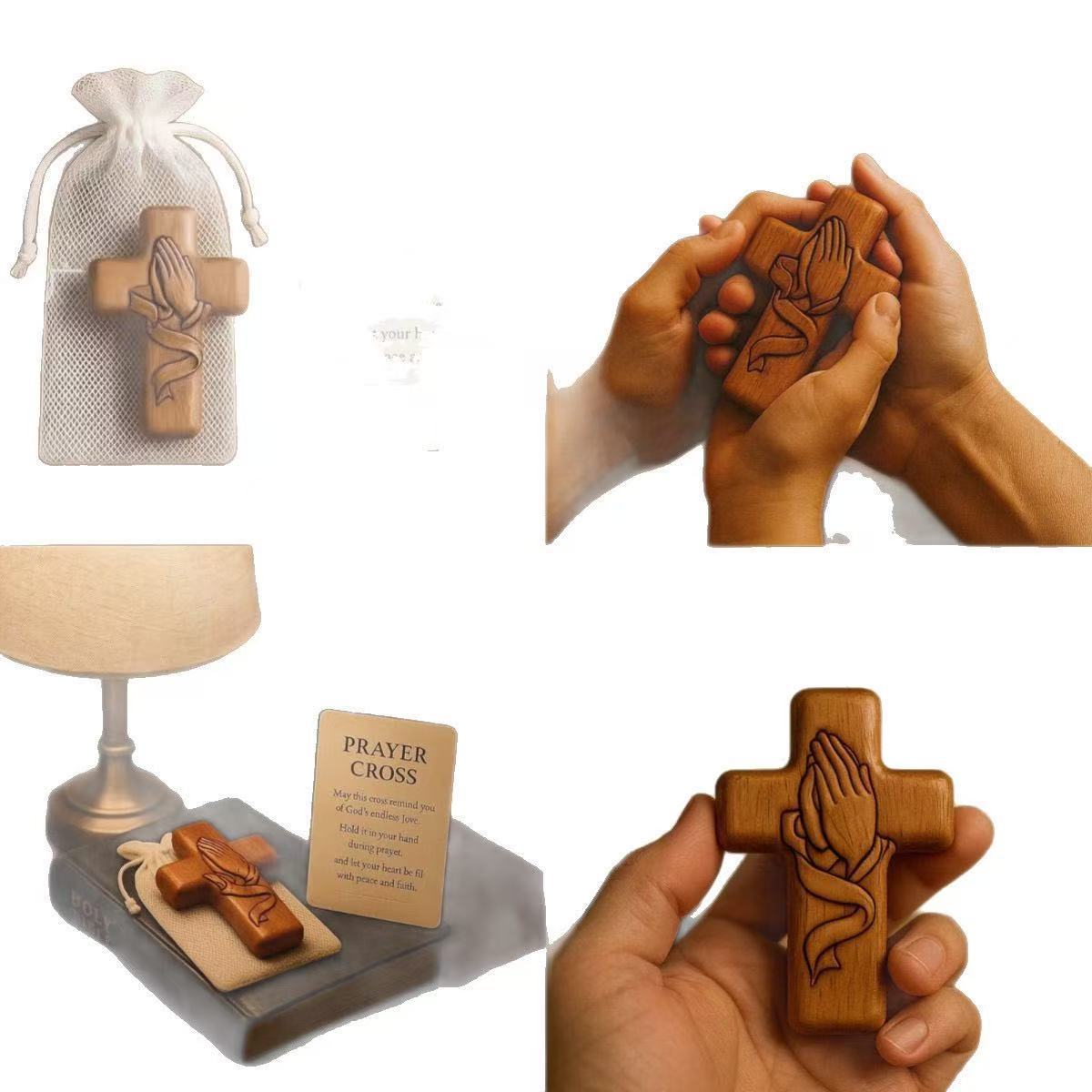 Comforting Wooden Prayer Cross